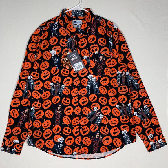 RSVLTS Men's SNL David S. Pumpkins Halloween Long Sleeve Oxford Shirt XL NWT - Picture 1 of 15
